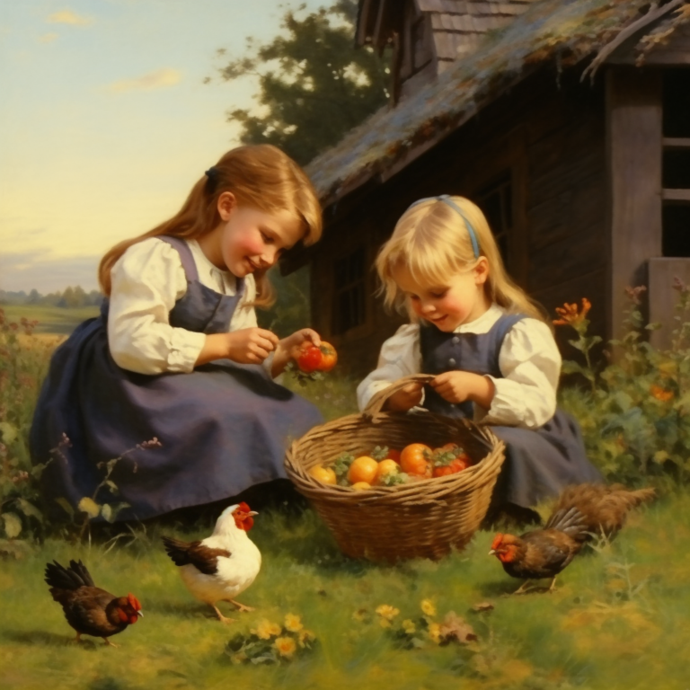 webglowai_children_picking_chicken_eggs_f8318f8f-dbe0-411f-8fe9-8610c1802179